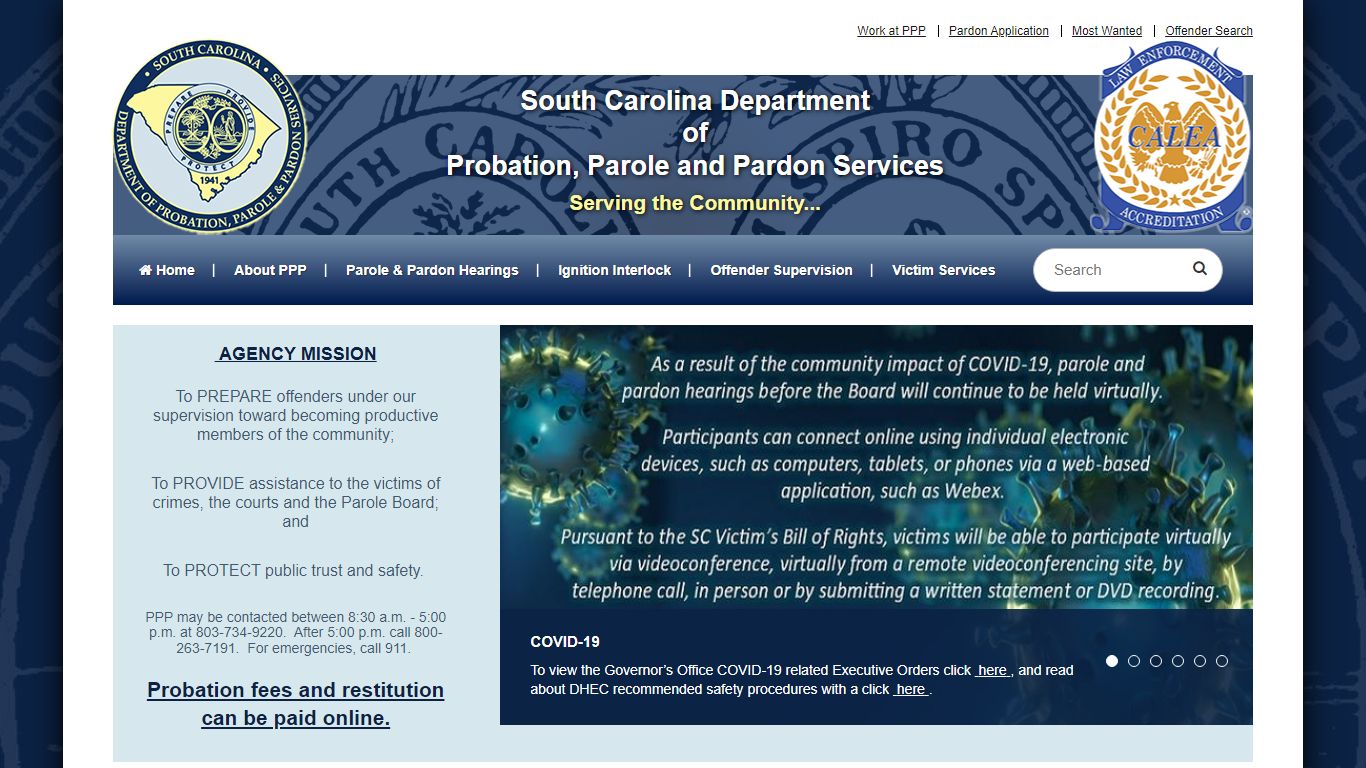 SC Department of Probation, Parole and Pardon Services